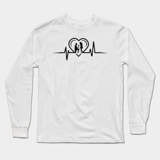 Propose Love Heartbeat Design Long Sleeve T-Shirt